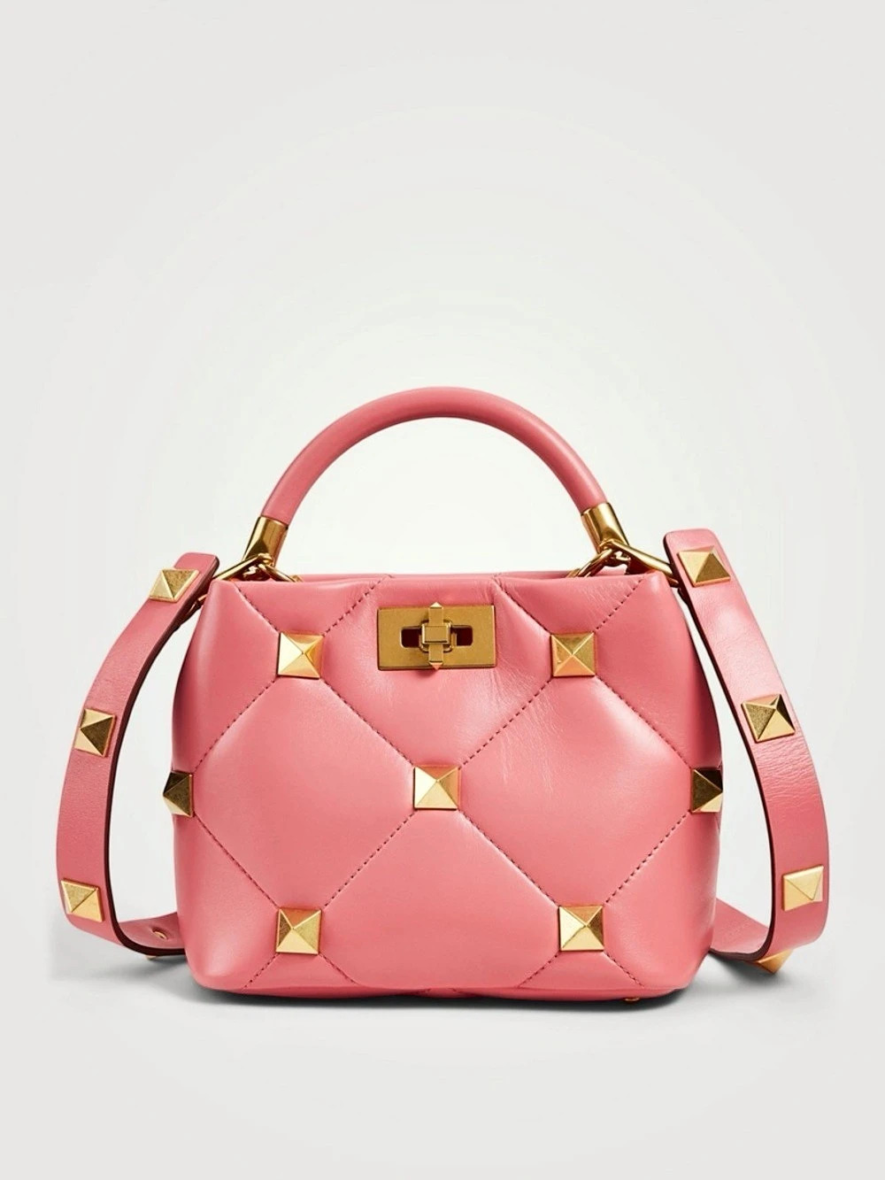 Pink Valentino Roman Studded Satchel Like New